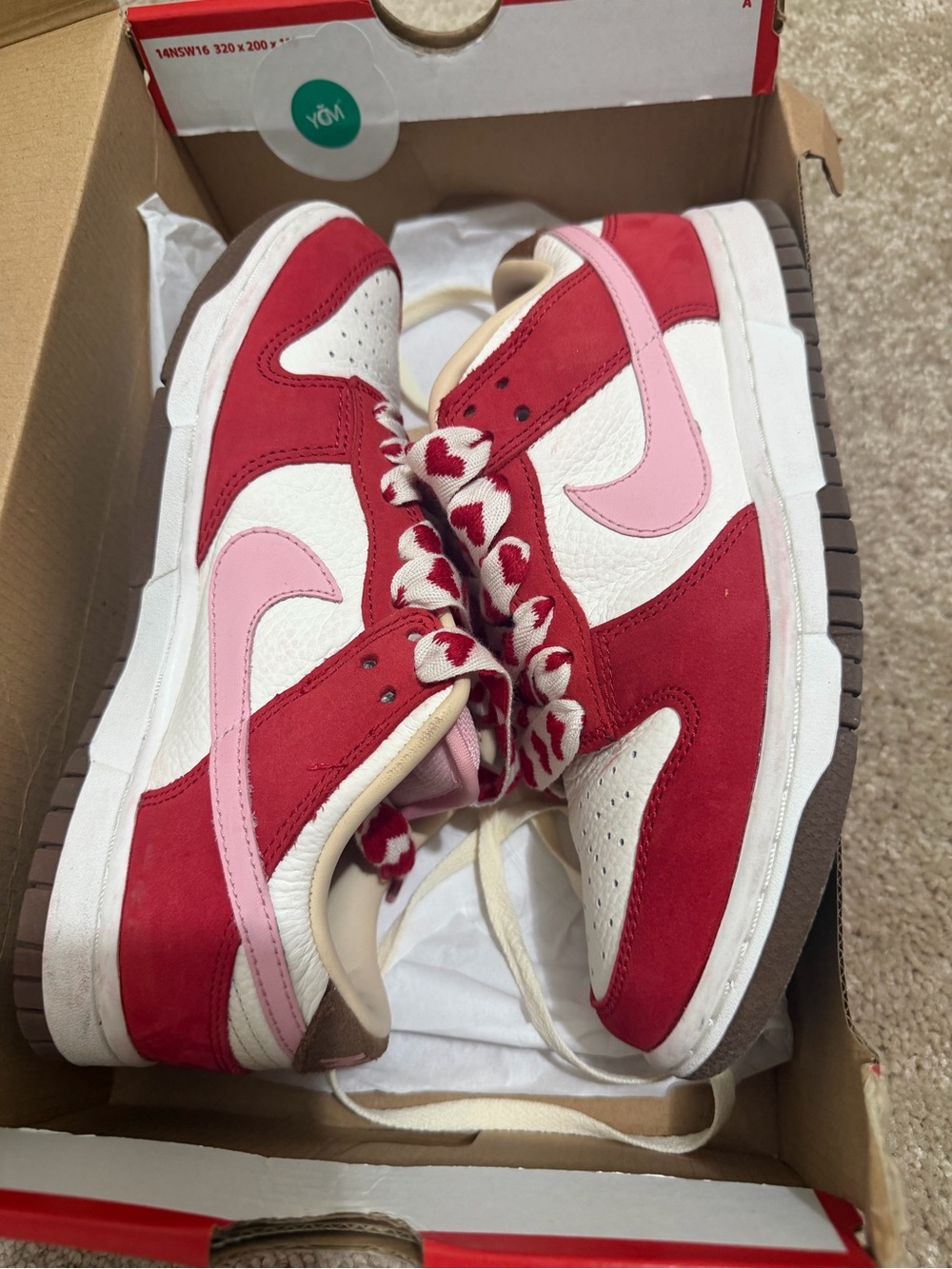 Nike Women’s Dunk Low — Red & Pink Casual Sneakers